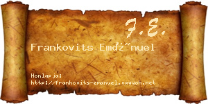 Frankovits Emánuel névjegykártya